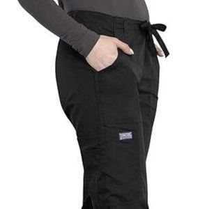 Cherokee Work Stretch Women's Size XXL Low Rise Drawstring Cargo Scrub Pants 2XL